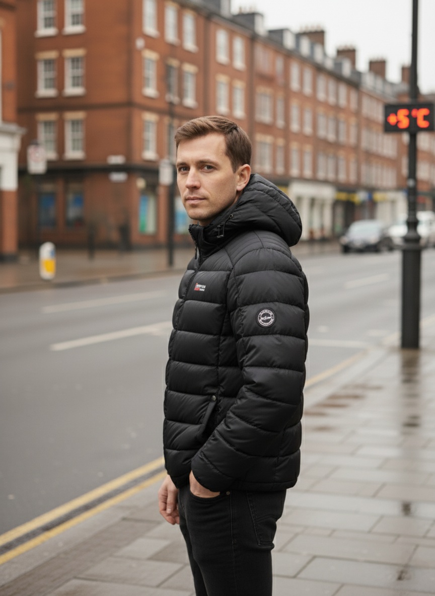 Dygsniuota žieminė striukė su kupranugariaus vilna L01515