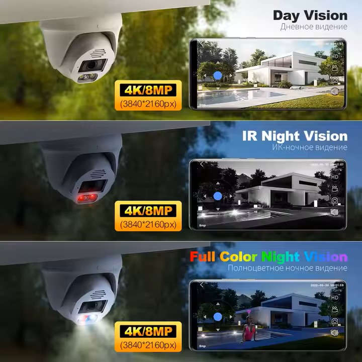 8CH 8MP Kit Alarm Security Camera System Full Color Night Vision Security Camera Surveillance Video Kit