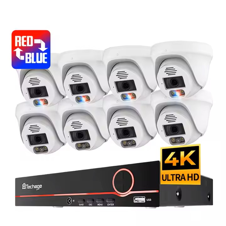 8CH 8MP Kit Alarm Security Camera System Full Color Night Vision Security Camera Surveillance Video Kit