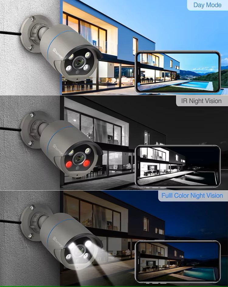 Outdoor Poe Security Camera Motion Detection Audio Cctv Camera 8Mp Ip Ai Poe Security Camera