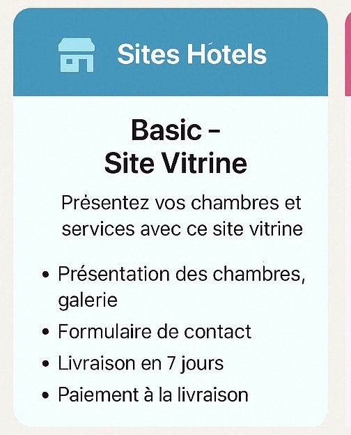 Basic – Site Vitrine pour Hôtel