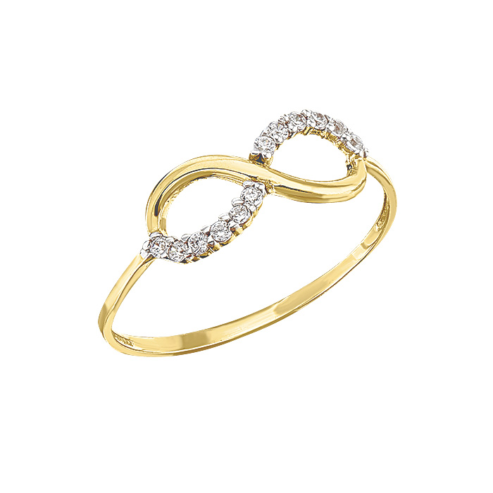 Anillo de oro con diseño de infinito 1642510k
