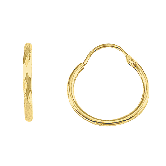 Arracada tubo diamantada 1cm 6202510k