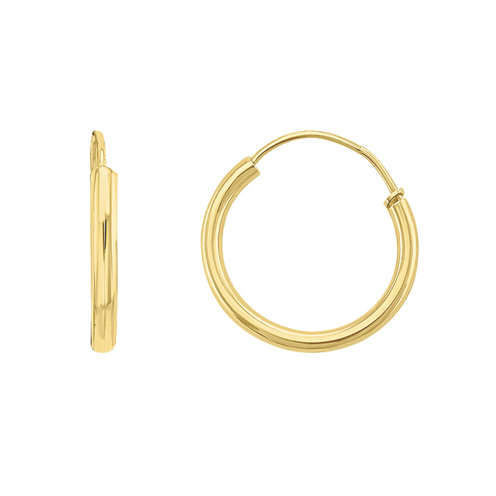 H54242510K Arracada mini tubo lisa delgada #0 