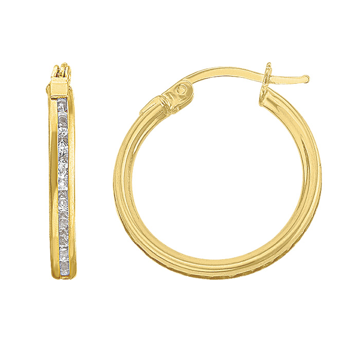 H53812510K Aretes de Oro 10k 1cm