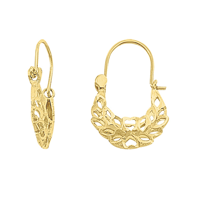 H57542510K Arracada canasta 10k