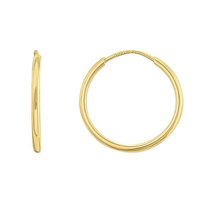 Arracada tubo de Oro  10k 6182510k2cm