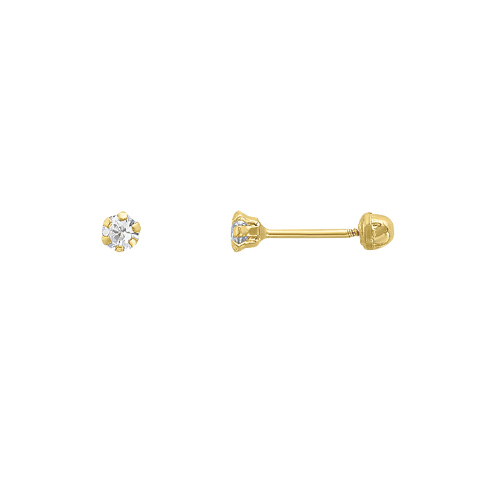 H3771025K#2.25MM Pendientes de Oro  10k