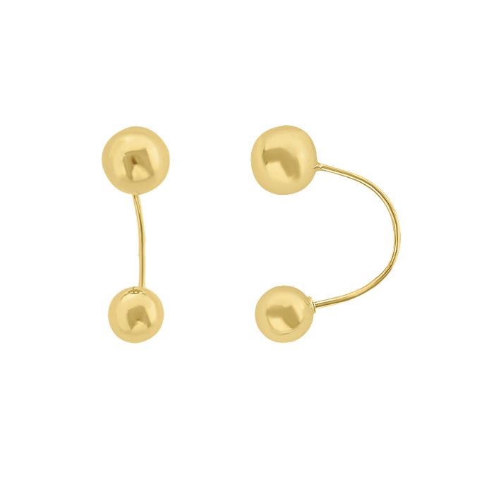 H514P2510K Broquel Pendientes de oro 10k