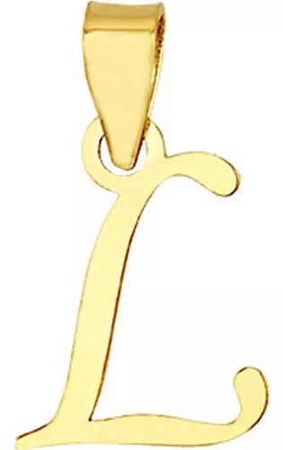 H616P2510K Dije mini Colgante de letra 'L' oro 10k 