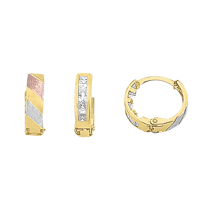 H52212510K Huggies Aretes de oro 10k Doble vista