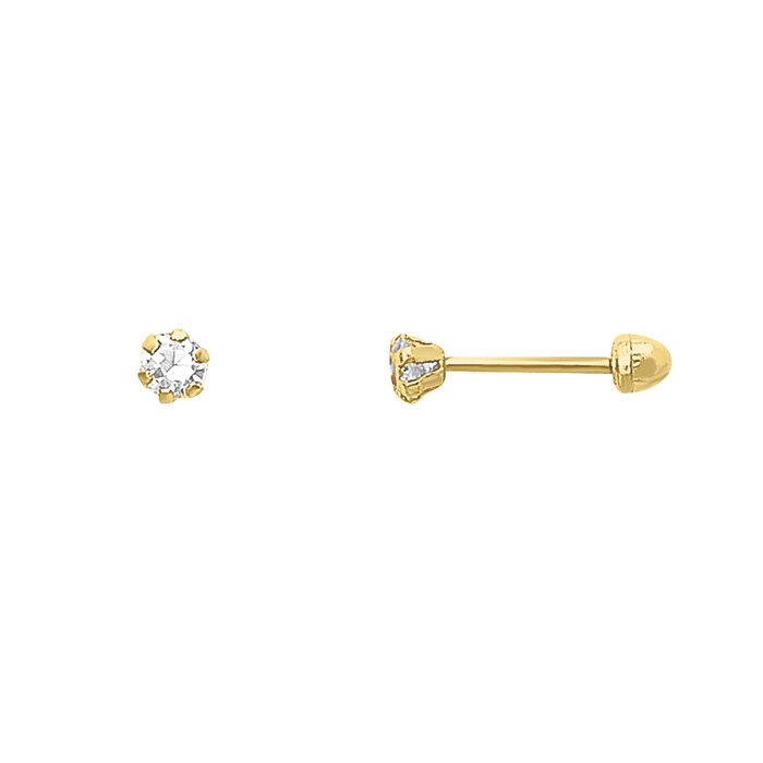 H989P2514K2.25MM Pendientes de oro 14k  2.25mm
