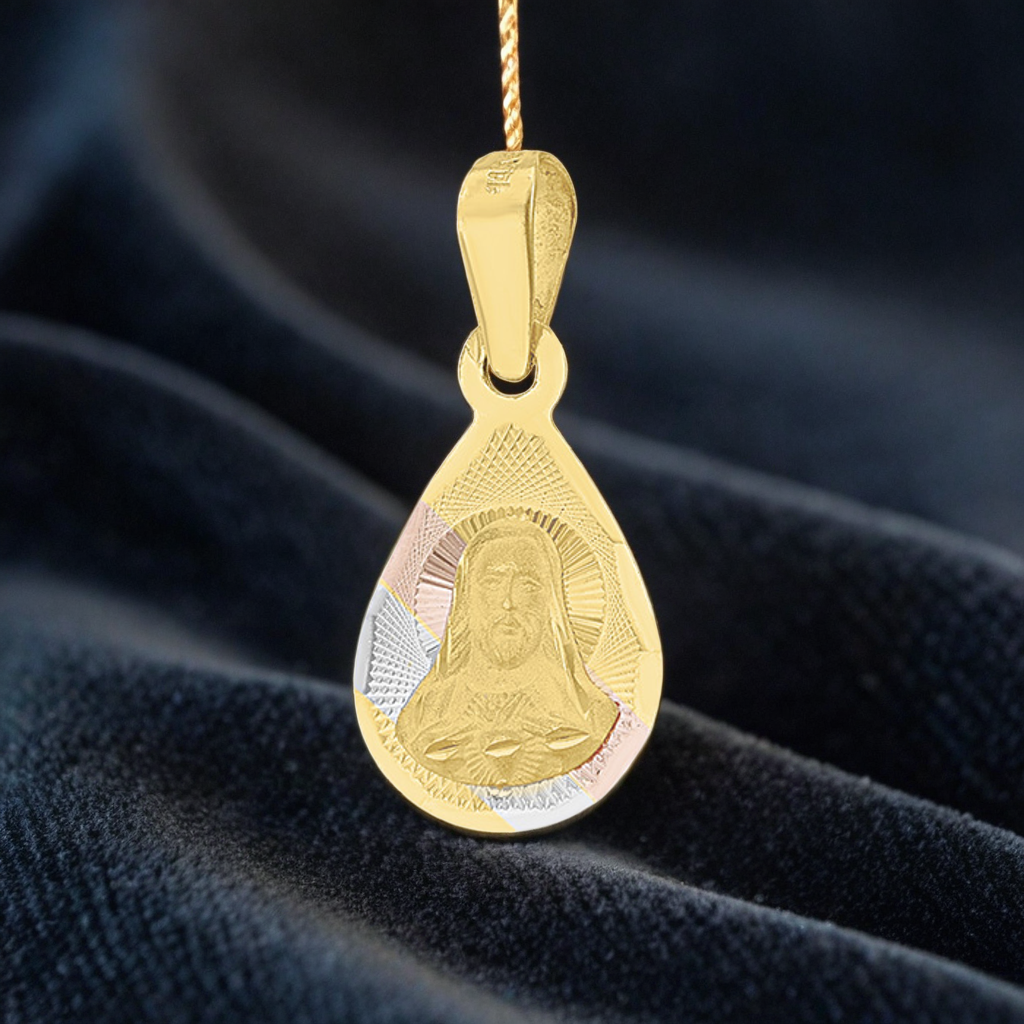 Colgante de oro con imagen religiosa 14K 1050140314K