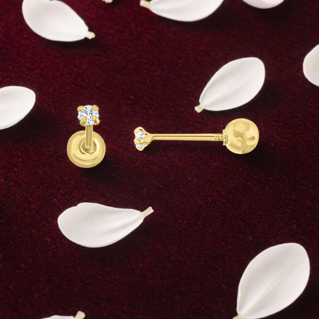 H996P2514K Pendientes de oro 18k diamante 4pt