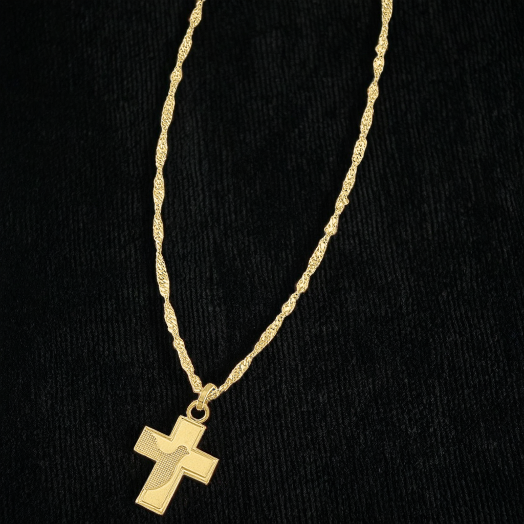 Gargantilla con cruz dorada 40cm 9082510k