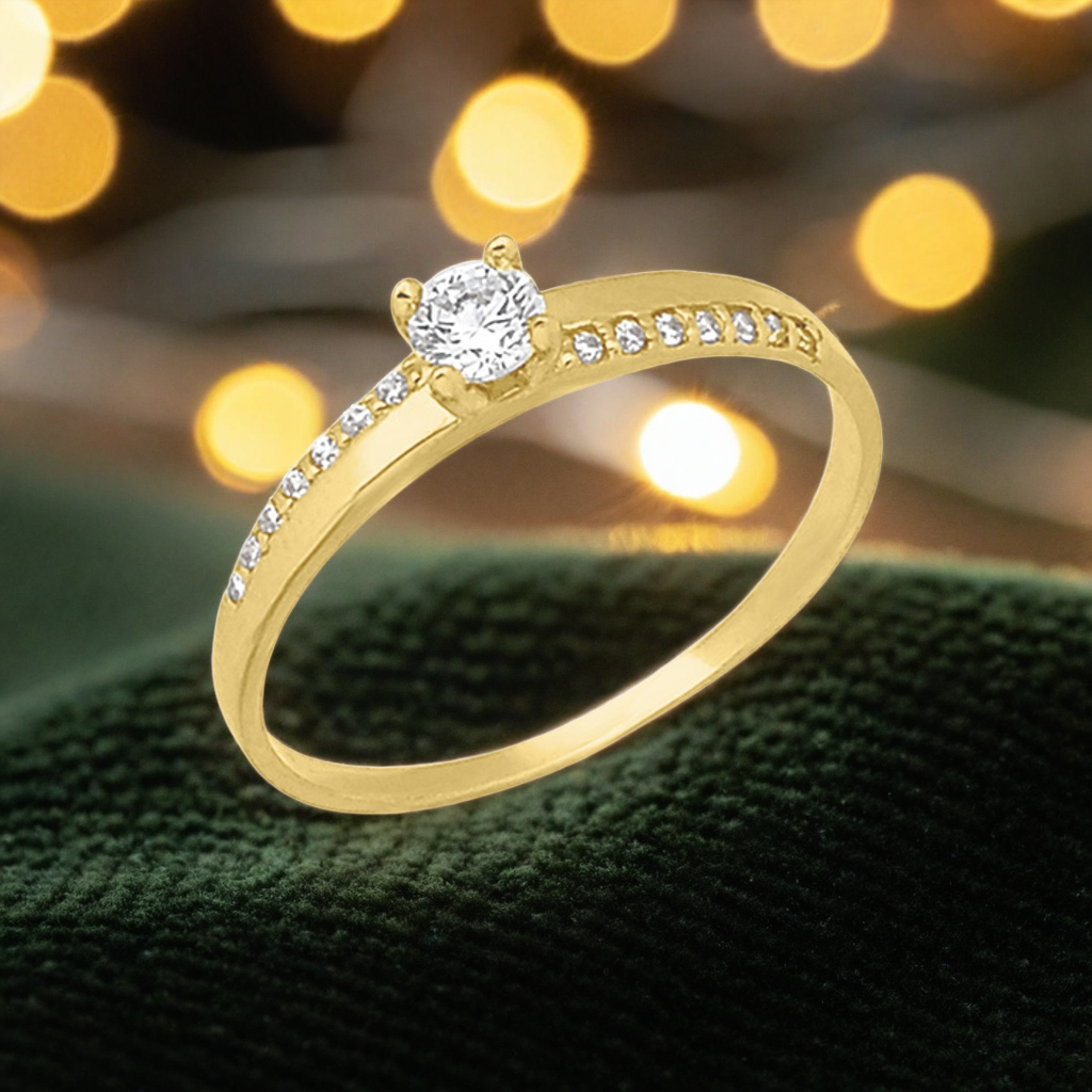 H12741812510K Anillo de oro 10K concirconias