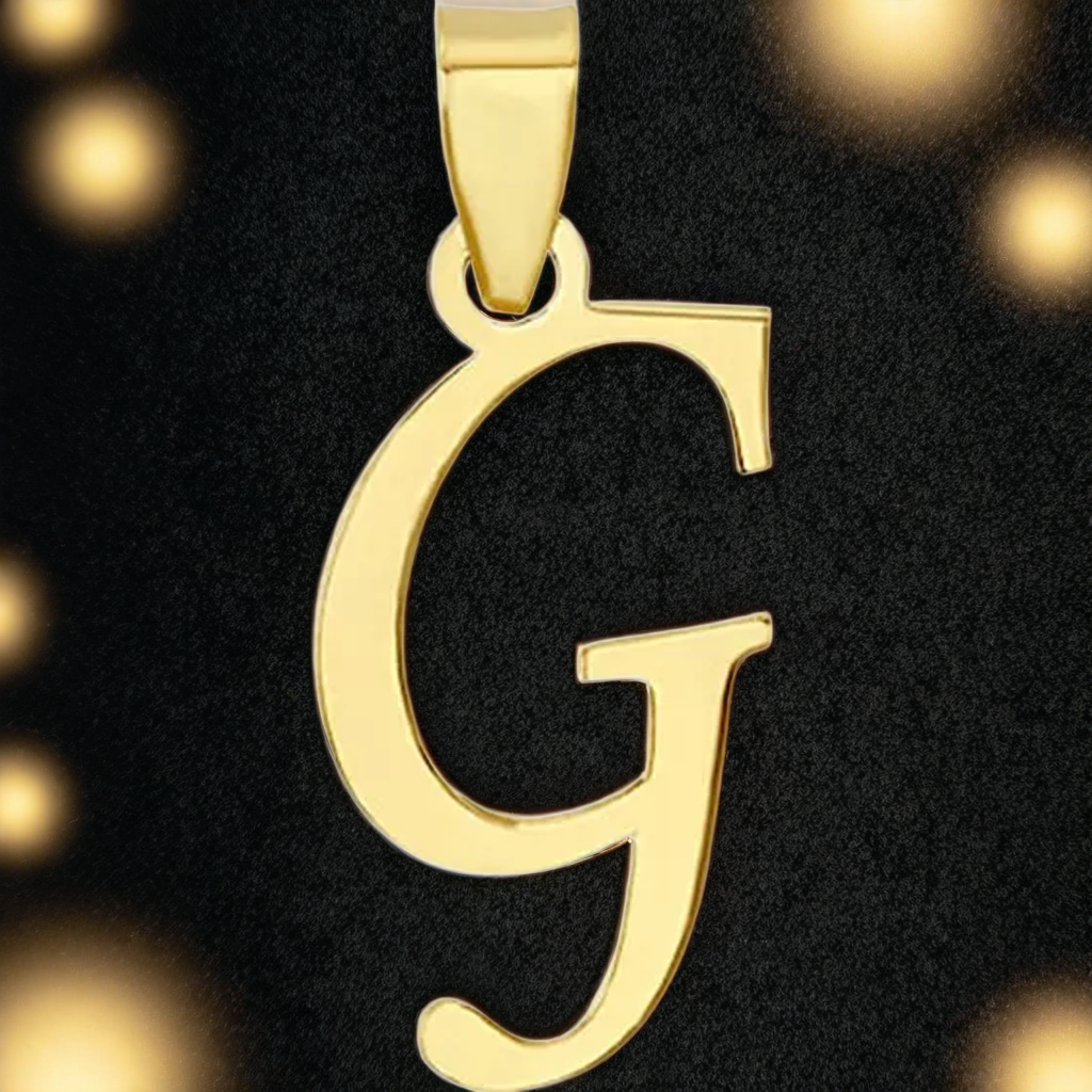 H611PG2510K Dije mini Colgante Letra G oro 10k  