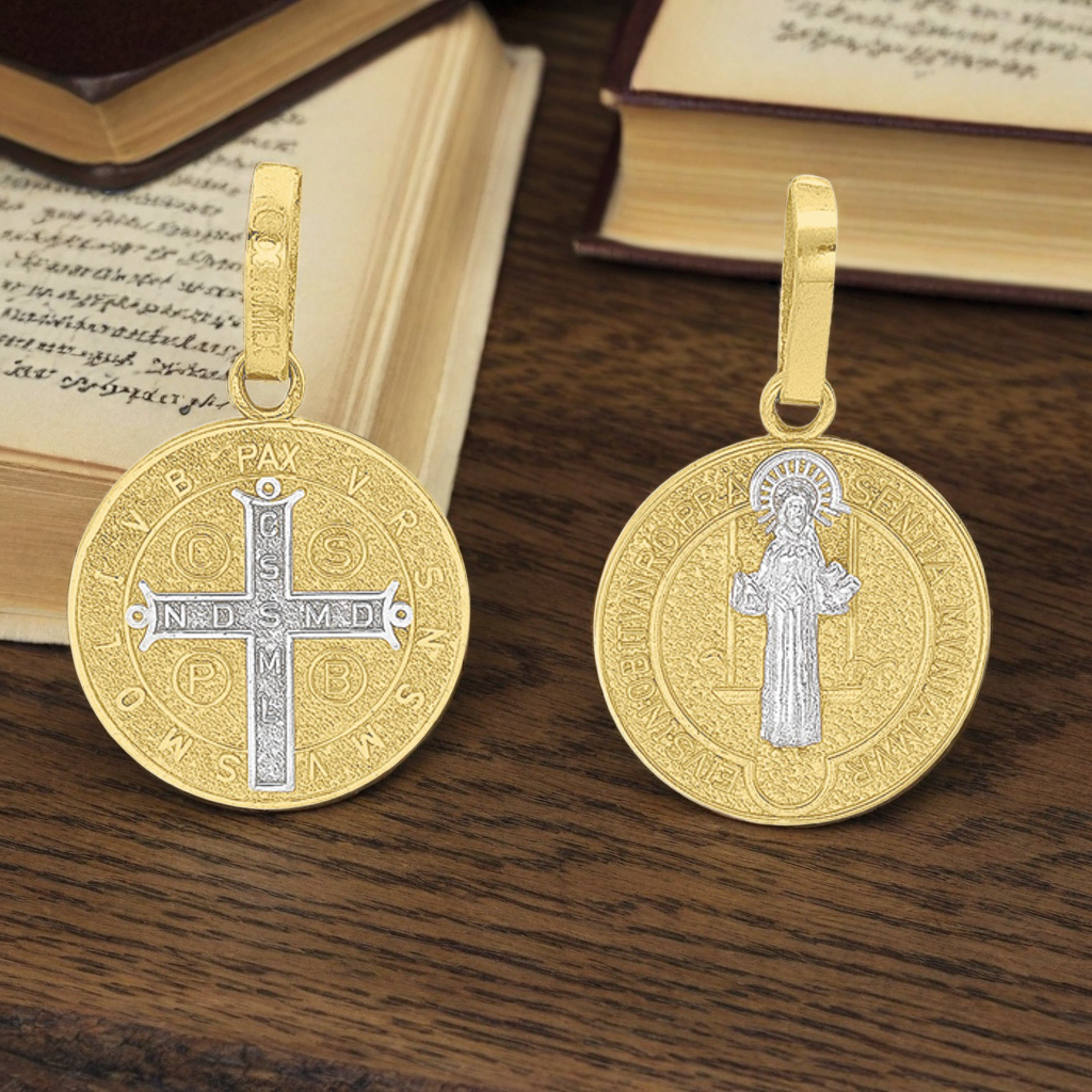 H71452510K Medalla de San Benito oro10k 