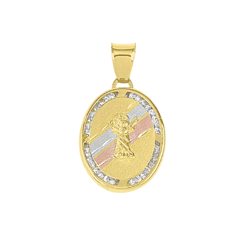 Medalla Colgante de oro 10k  con figura de ángel 8152510k