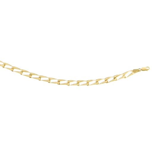 Pulsera de oro 10k caballero troquelada 21cm 9032510k