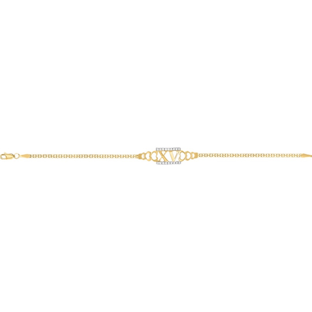 H79852510K 18CM Pulsera de oro 10k