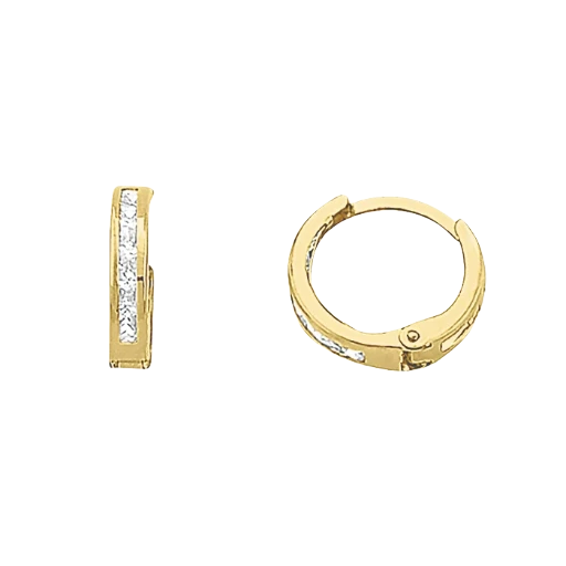 H51912510K Huggies Pendientes de aro mini  en oro 10k