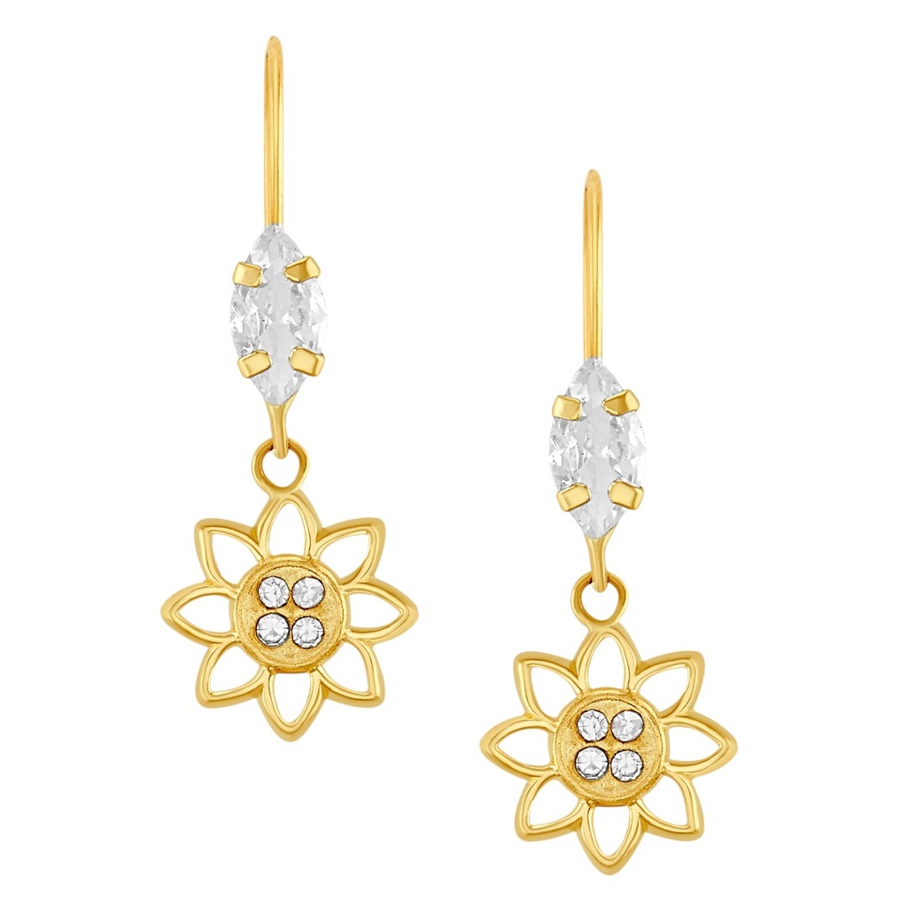 H59832510k Pendientes de oro 10K