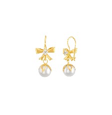 H60211512510K Pendientes de oro 10k con perla