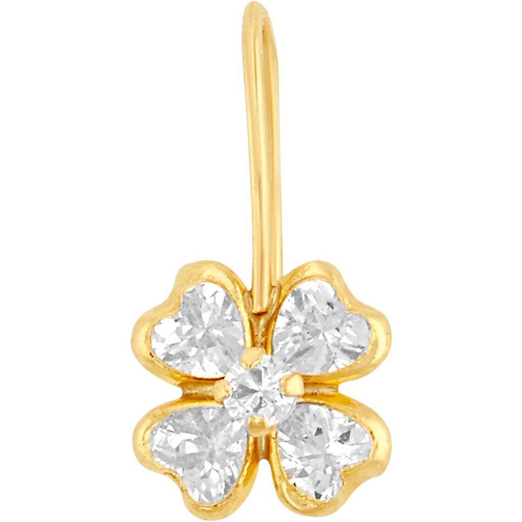 HZ6792510K Pendientes de trébol de oro 10K