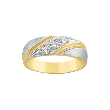 IM1035909  ARGOLLA DE MATRIMONIO ORO 10K  ORO AMARILLO Y BLANCO CON CIRCONIO