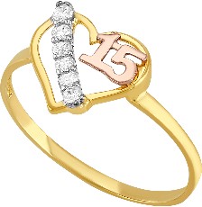 H1084203768202510K Anillo de quinceañera