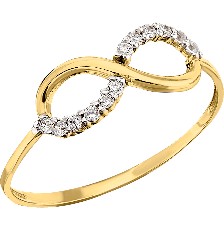 H1426203085152510K de oro 10K con diseño de infinito