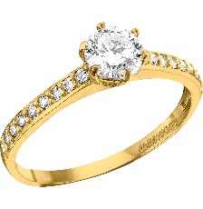 H1304305462072510K Anillo de compromiso de oro 10K