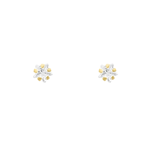 H413P2510K Pendientes de flores ORO10k