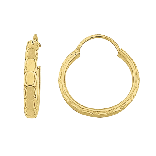 H55742510K Arracada espejo 4cm oro10k