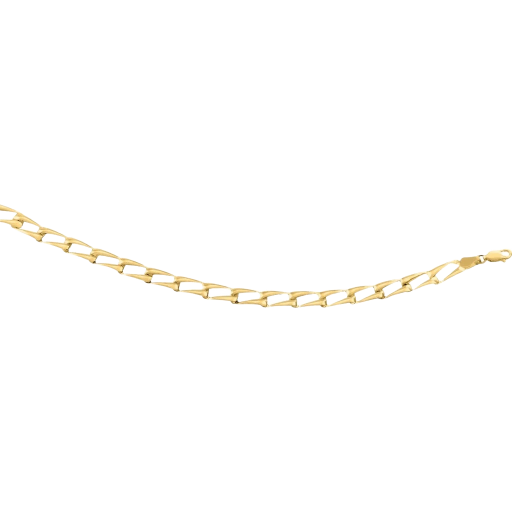 H83942510K 21cm Pulsera de caballero de oro 10k troquelada