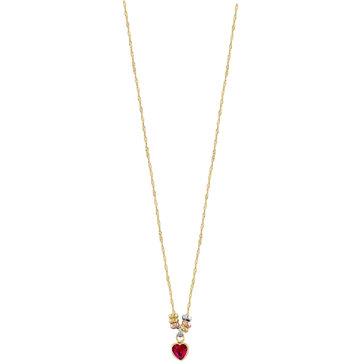 H85542510K 45CM Collar de oro 10K con colgante de corazón