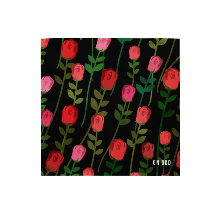ON GOD Love Never Fails Rose Bandana 