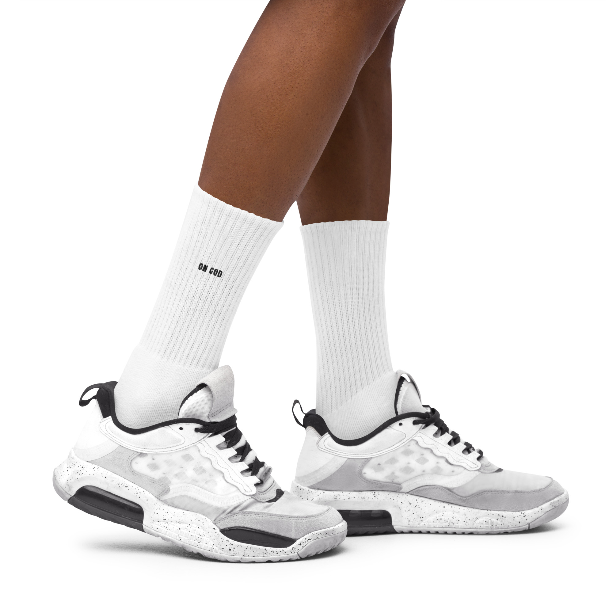 ON GOD Classic Embroidered Crew Socks
