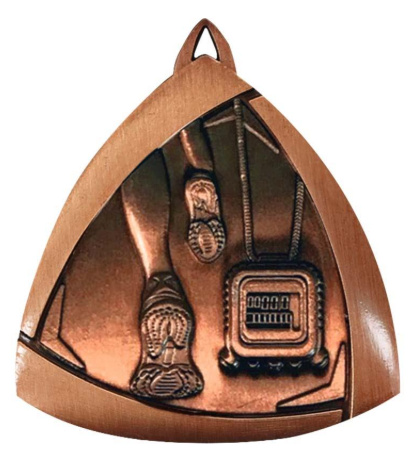 Track / Athletics Triangle Sculptured Medal Bronze