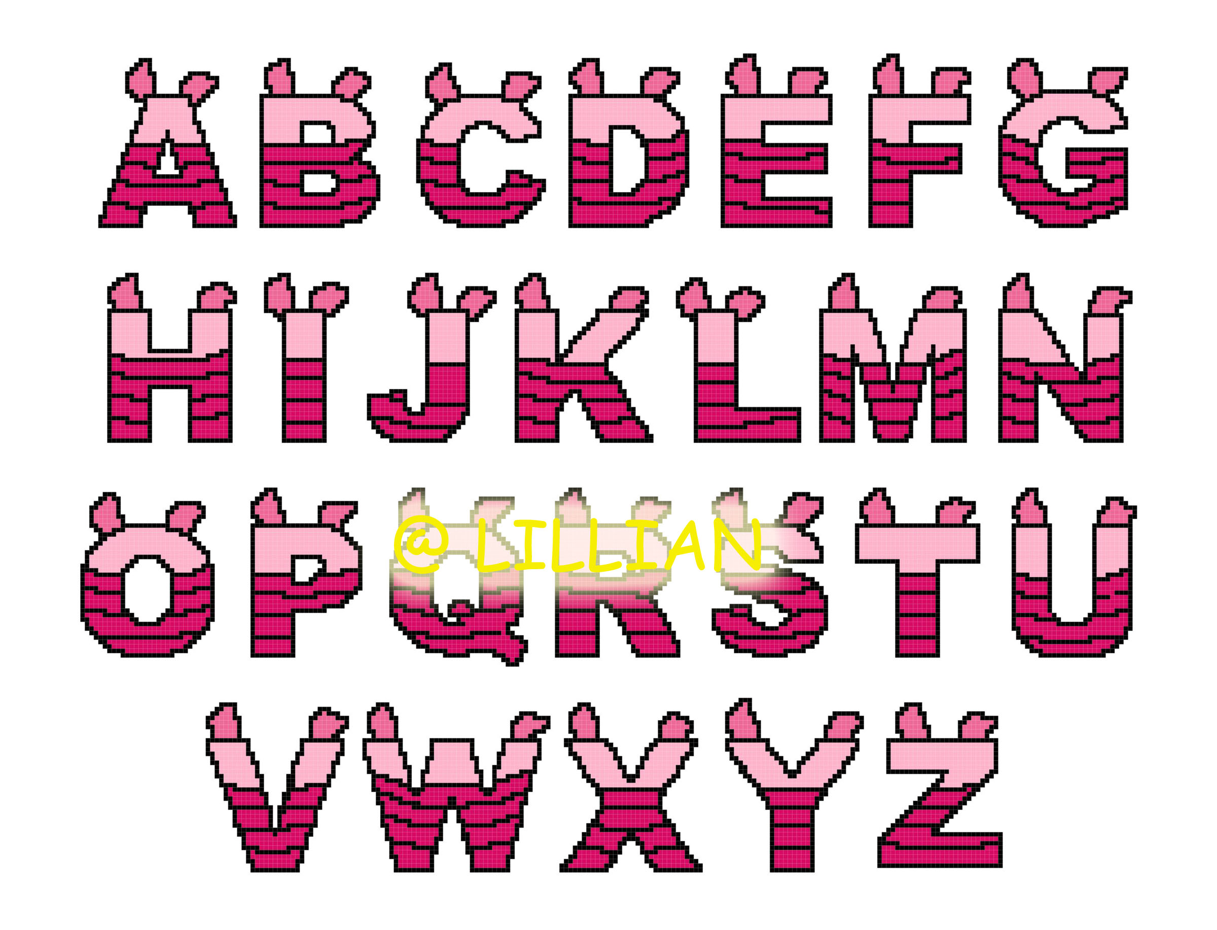 PDF ~POOH PIGLET ALPHABET ALPHABETS ALPHABETICAL ABC TO Z Counted Cross Stitch PATTERN