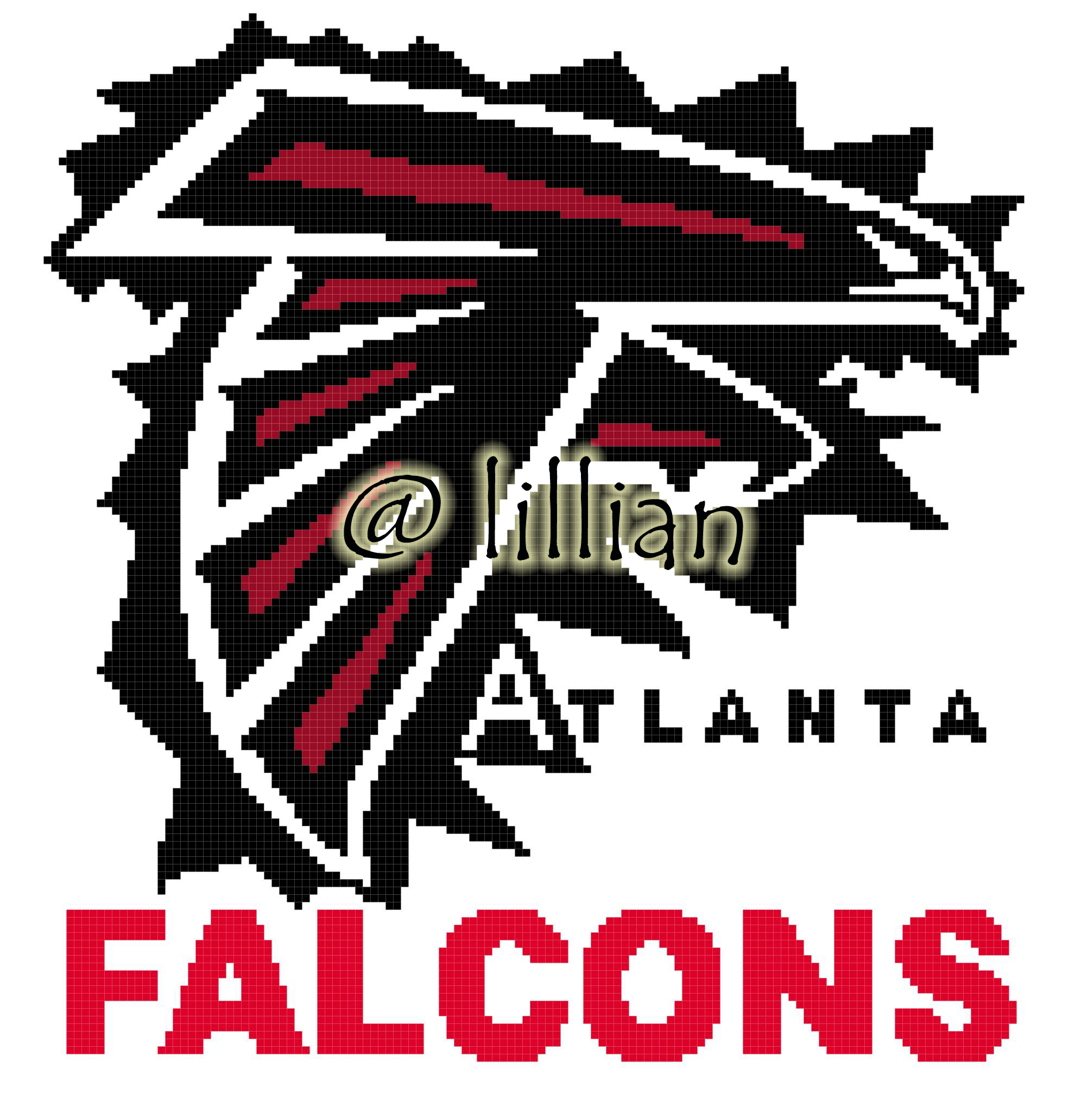 PDF ~NFL ATLANTA FALCONS Counted Cross Stitch PATTERN