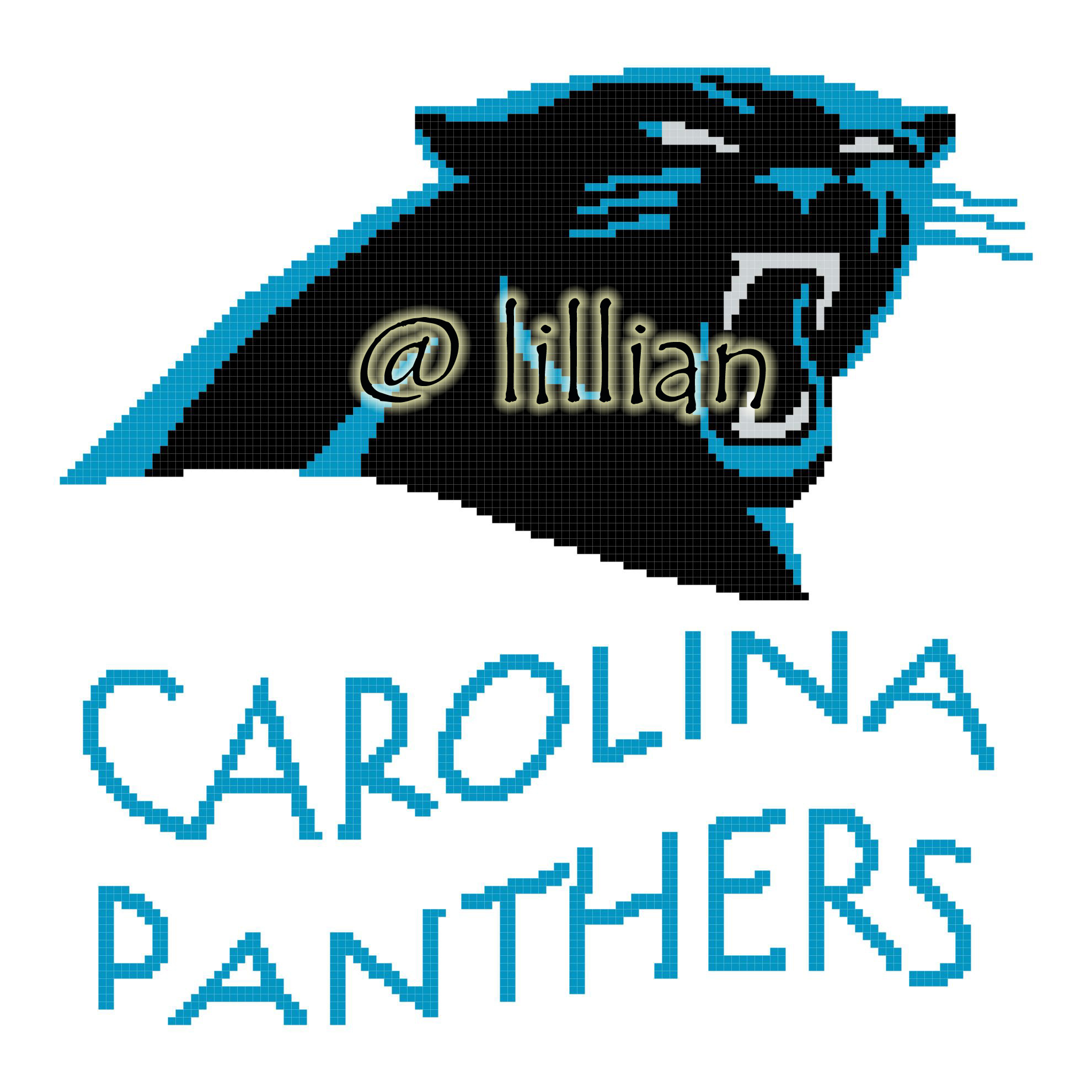 PDF ~NFL CAROLINA PANTHERS N Counted Cross Stitch PATTERN