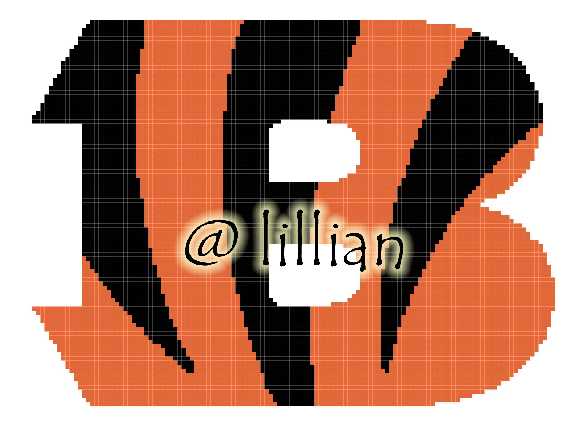 PDF ~NFL CINCINNATI BENGALS N Counted Cross Stitch PATTERN