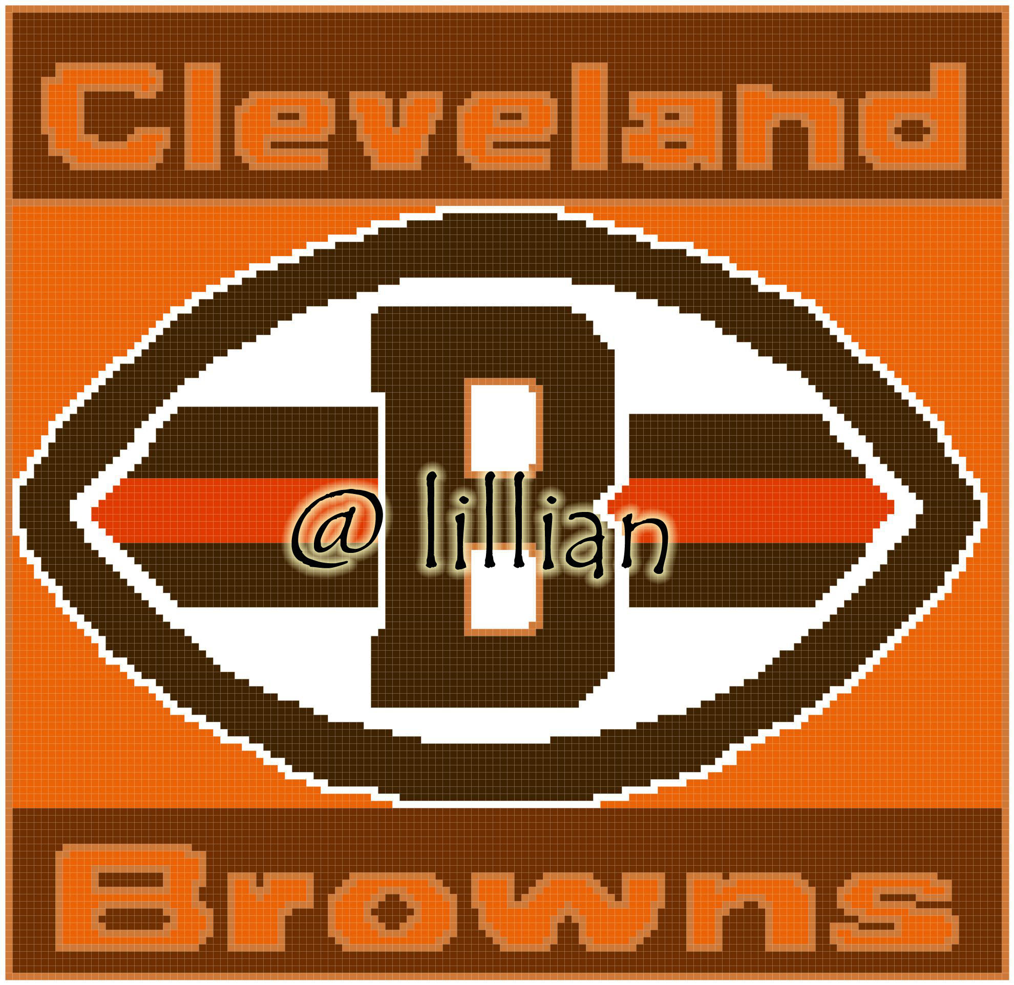 PDF ~NFL CLEVELAND BROWNS Counted Cross Stitch PATTERN