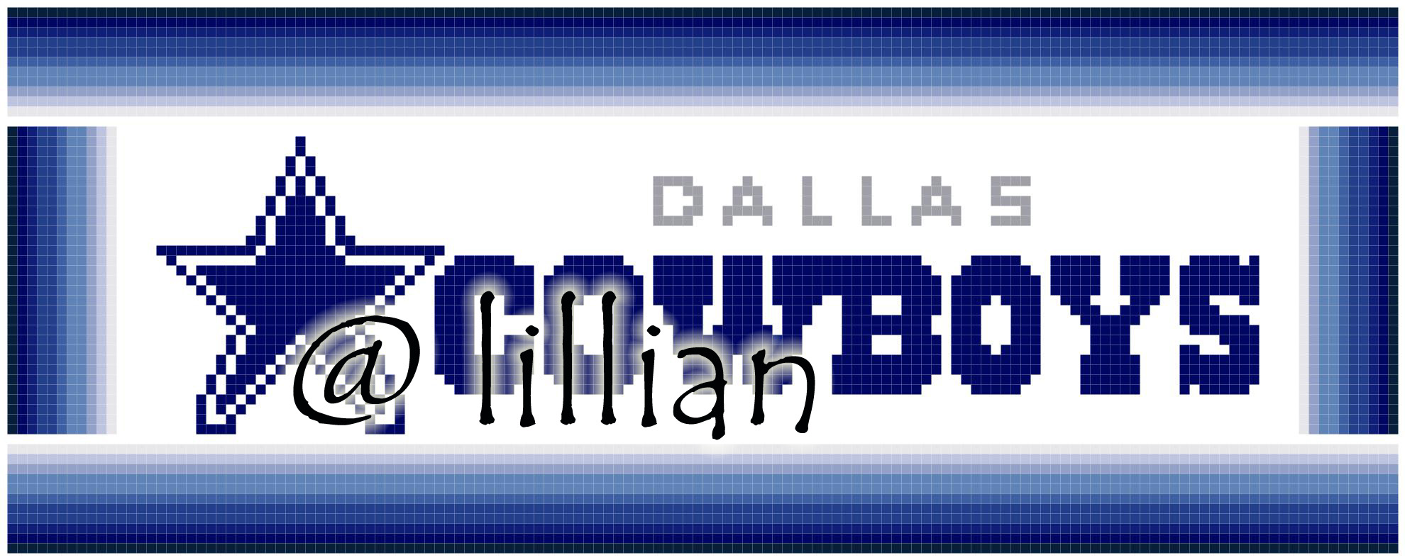 PDF ~NFL DALLAS COWBOYS Counted Cross Stitch PATTERN