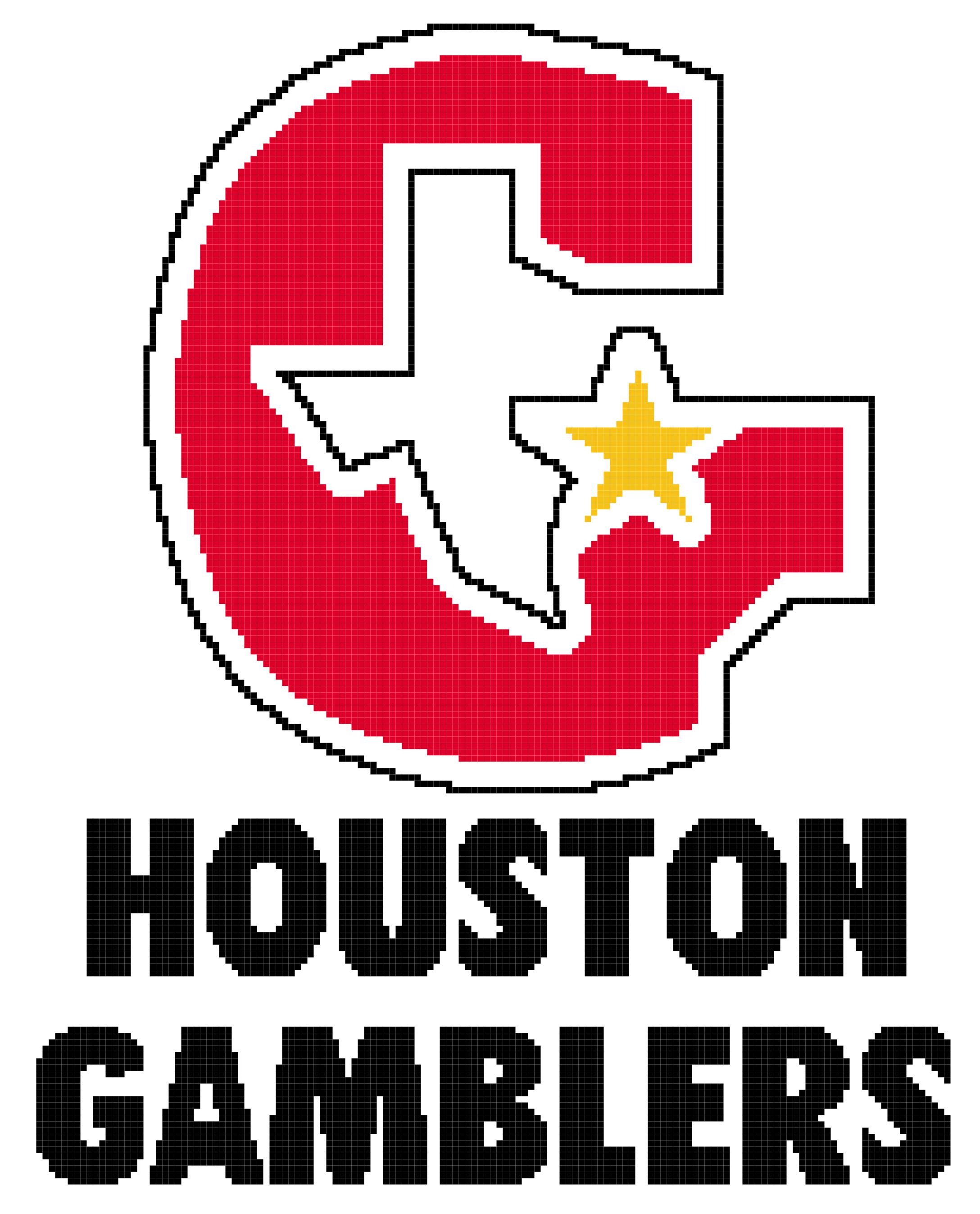PDF ~NFL HOUSTON GAMBLERS Counted Cross Stitch PATTERN