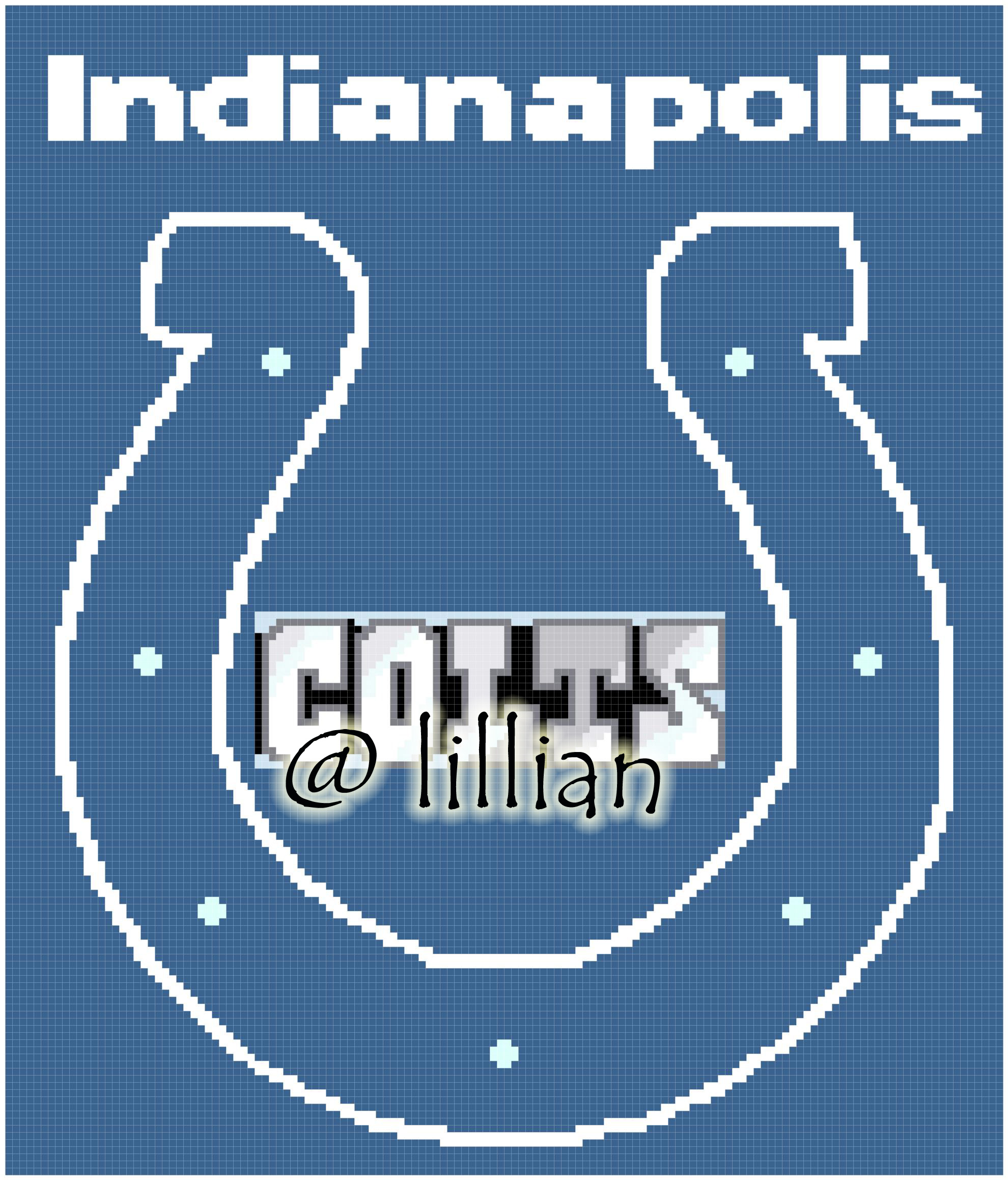 PDF ~NFL INDIANAPOLIS COLTS Counted Cross Stitch PATTERN