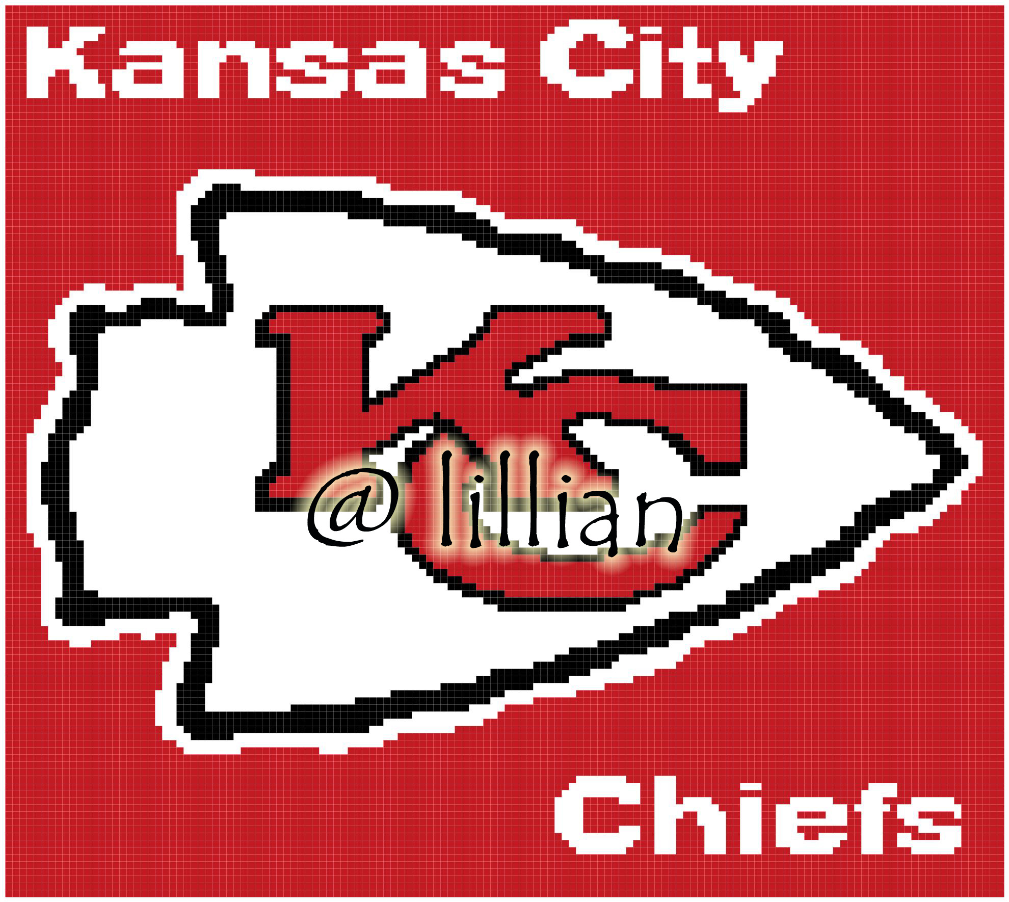 PDF ~NFL KANSAS CITY CHIEFS Counted Cross Stitch PATTERN