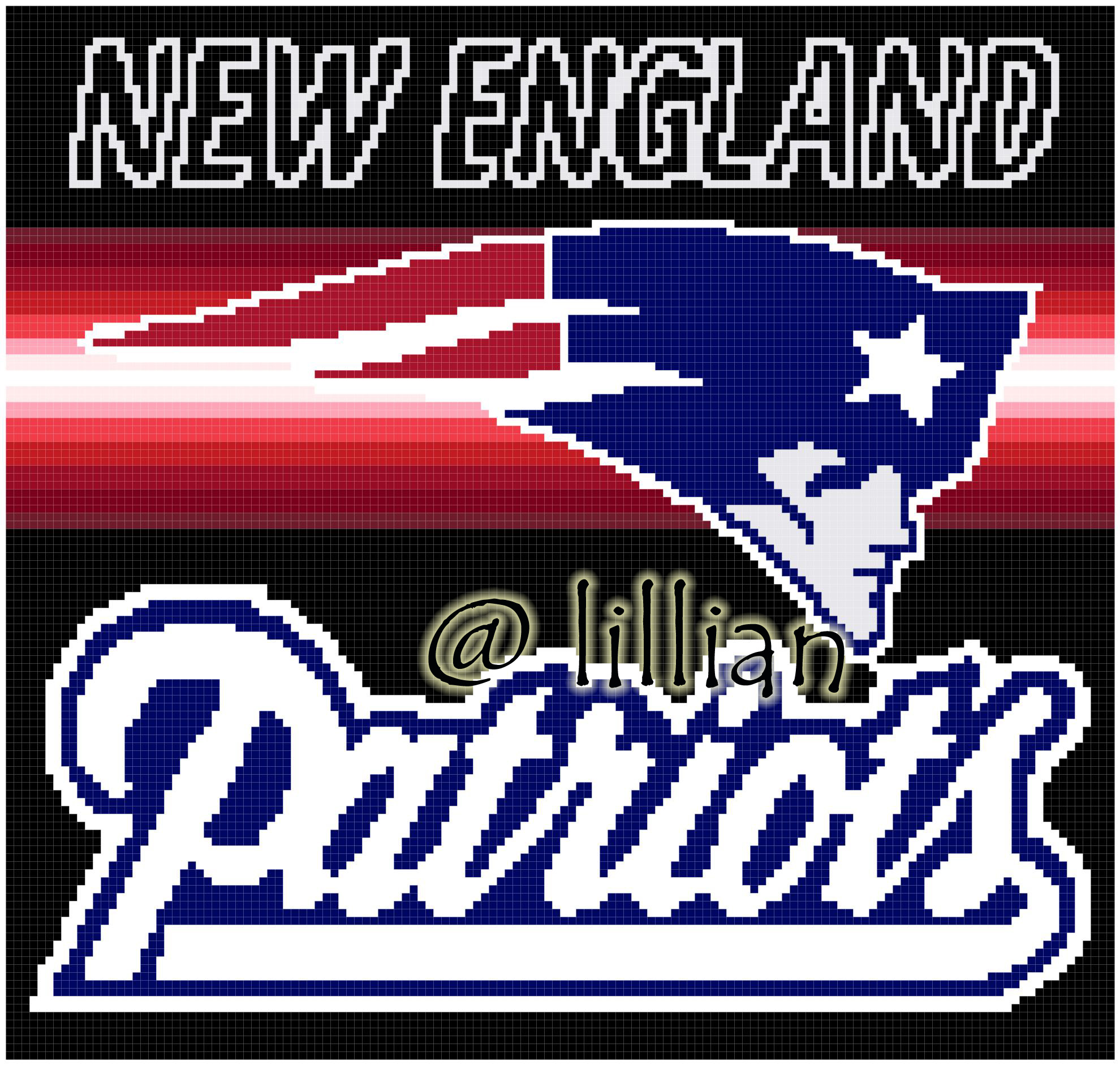 PDF ~NFL NEW ENGLAND PATRIOTS Counted Cross Stitch PATTERN